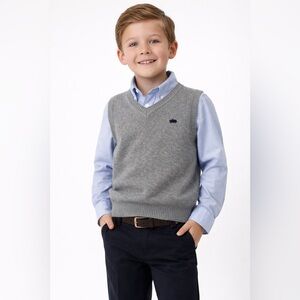 Andy & Evan Gray Knit Sweater Vest Boys Size 6 Preppy School Uniform